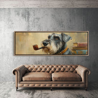 Scholarly Schnauzer With Pipe