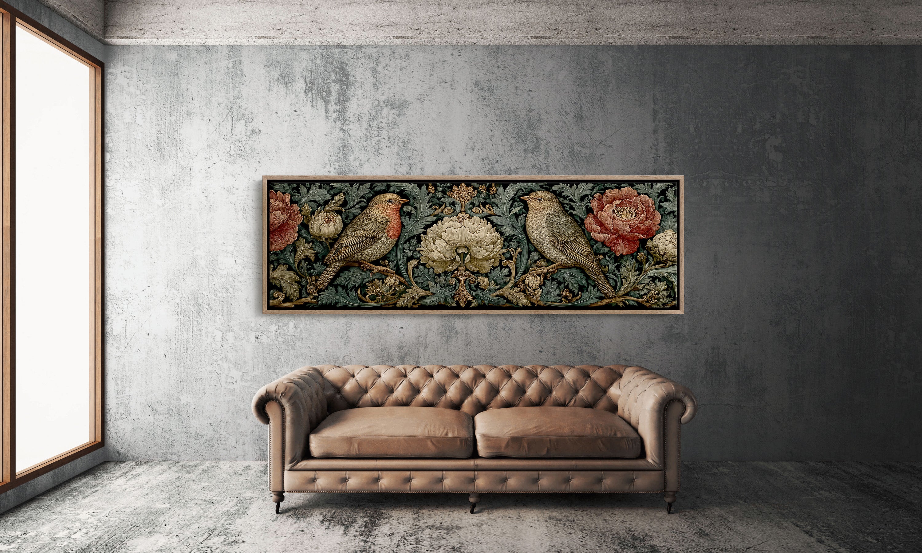 Songbirds Among Baroque Blooms