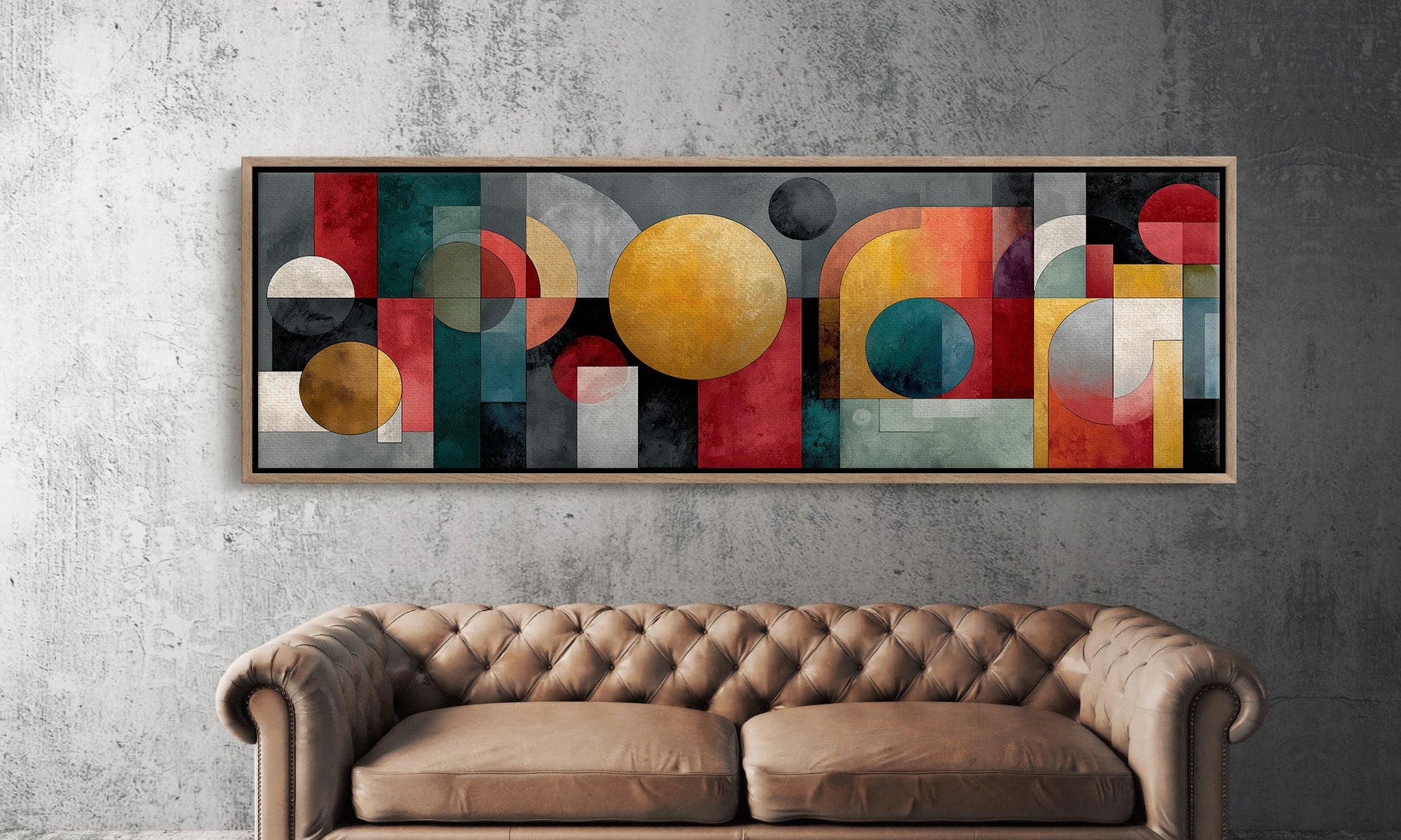 Geometric Harmony In Bold Color