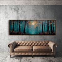 Moonlit Forest Of Fireflies