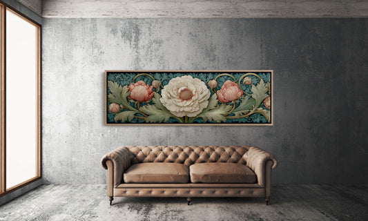 Vintage Peony Blooming Garden