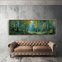 Sunlit Birch Forest