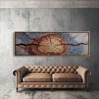Wood Grain Tree Rings Rustic Macro Wall Art
