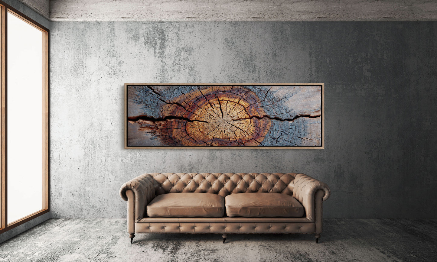 Wood Grain Tree Rings Rustic Macro Wall Art