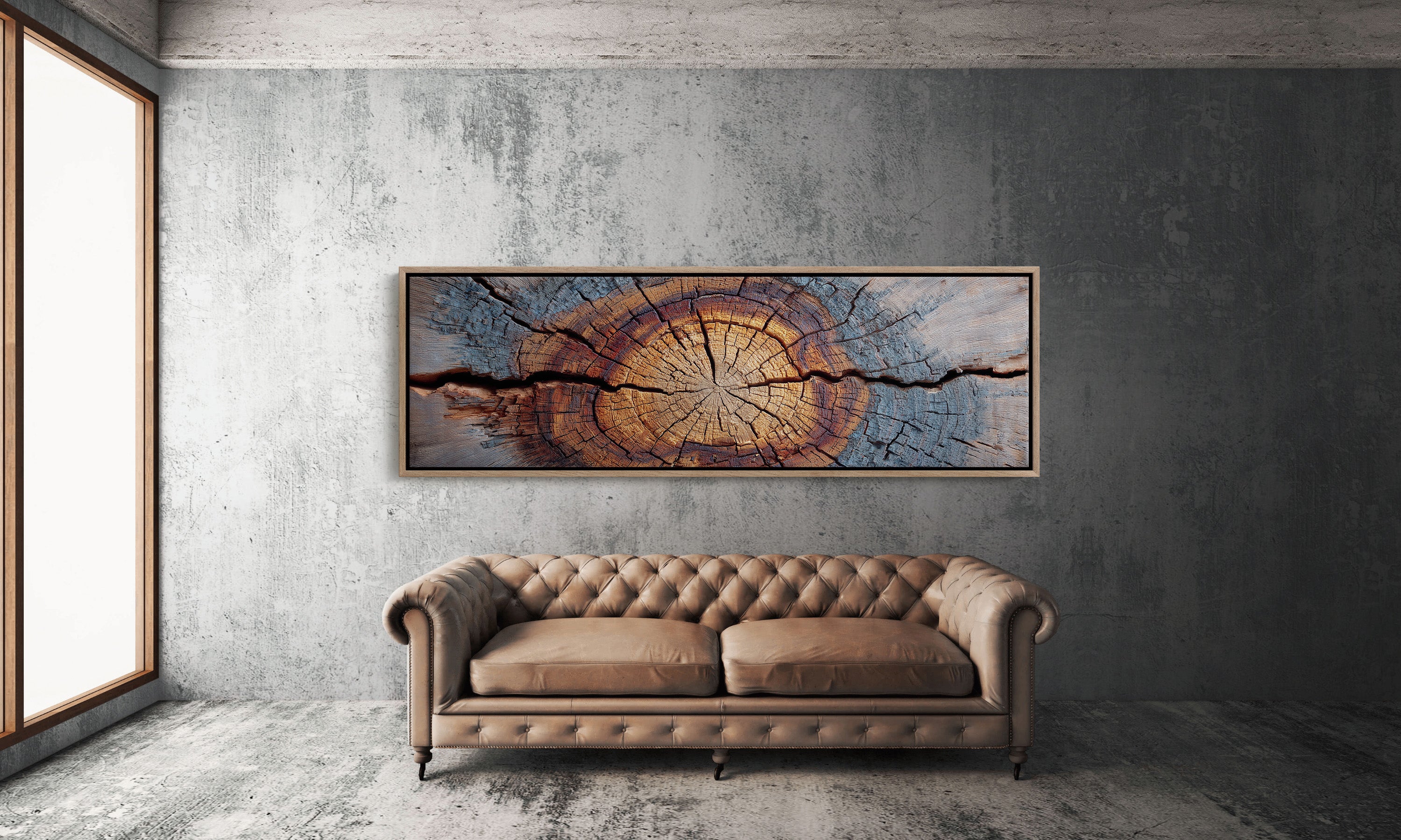 Wood Grain Tree Rings Rustic Macro Wall Art
