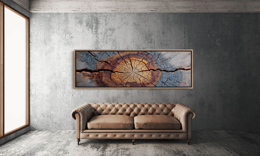 Wood Grain Tree Rings Rustic Macro Wall Art
