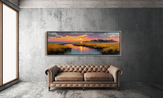 Golden Marsh Sunset Reflections