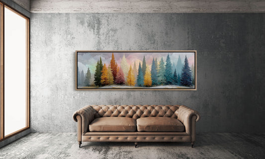 Winter Pines in Painted Light