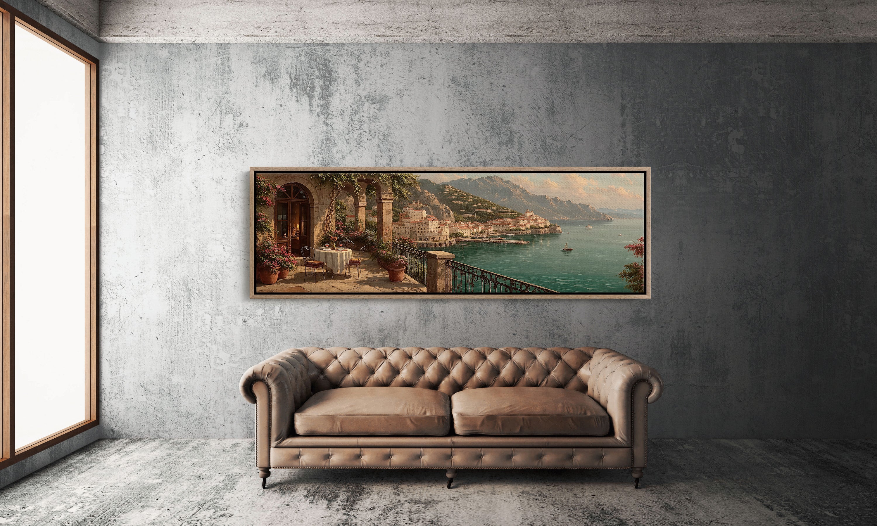 Sunset Terrace Above the Coast