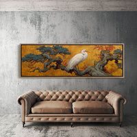 Heron Among Golden Pines