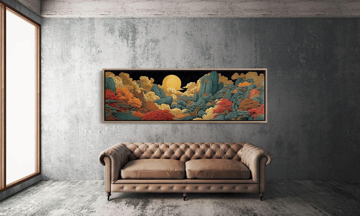 Moonrise Over the Painted Peaks