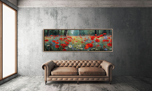 Red Blossoms Beneath the Pines