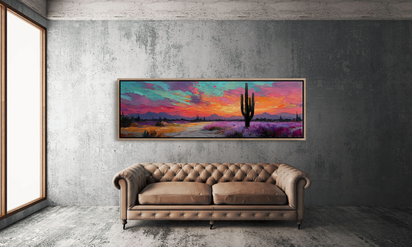 Neon Dust Over Desert Twilight
