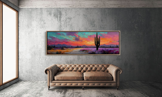 Neon Dust Over Desert Twilight