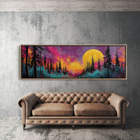 Moonrise Through Painted Fire