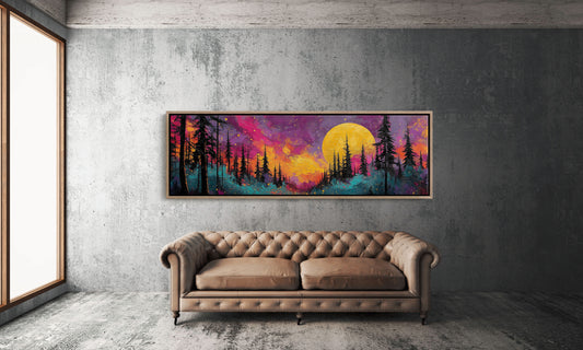 Moonrise Through Painted Fire