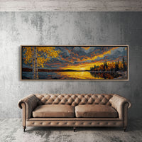 Sunset Across the Autumn Lake