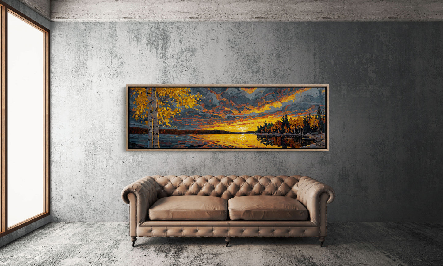 Sunset Across the Autumn Lake