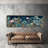 Lotus Garden Under Midnight Blue