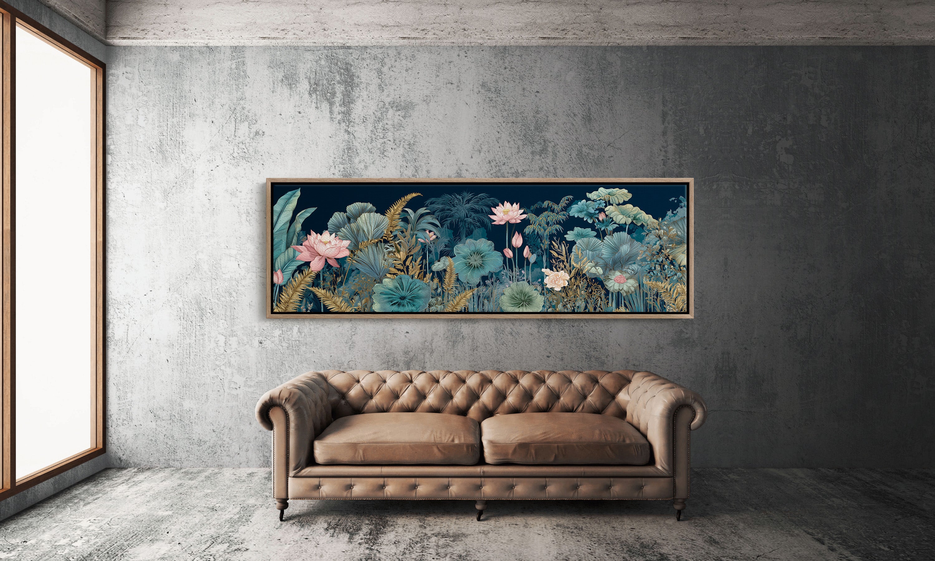Lotus Garden Under Midnight Blue