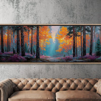 Firelight Through the Autumn Pines