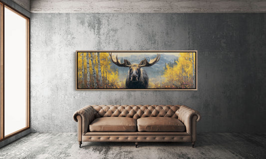 Moose Among the Golden Aspens