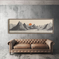 Sun Rises Over Carved Peaks