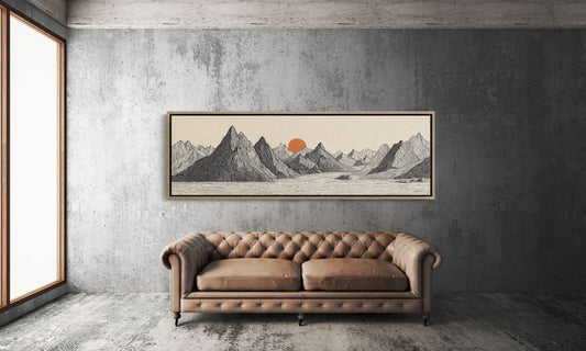 Sun Rises Over Carved Peaks