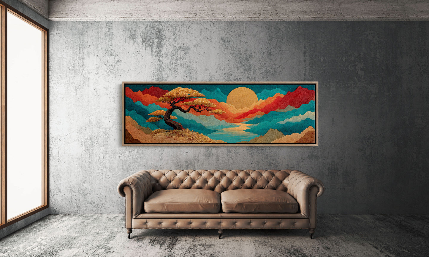 Golden Sun Over Painted Valleys