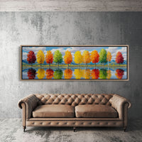 Rainbow Trees Along the Water