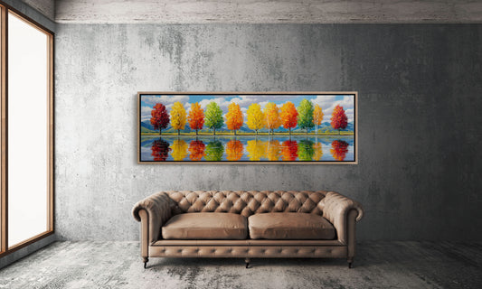 Rainbow Trees Along the Water