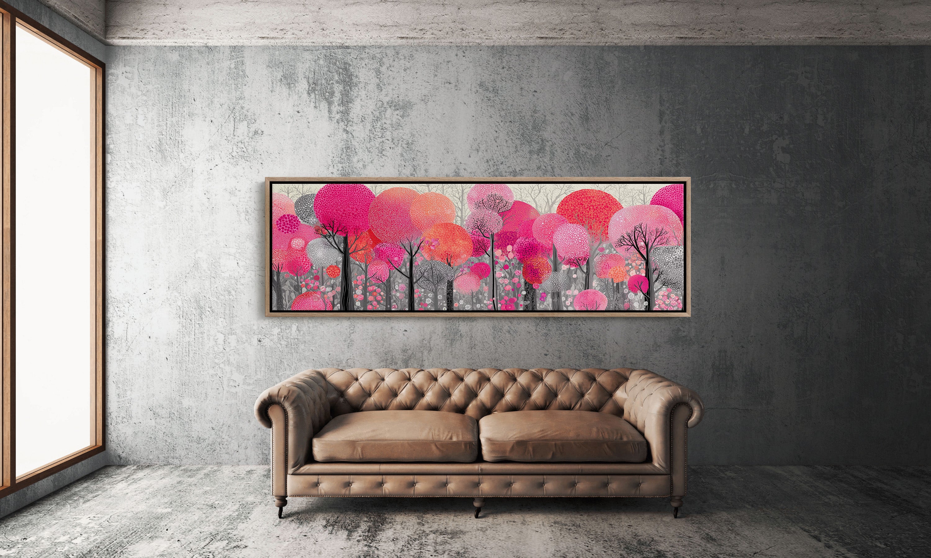 Blossoms in a Crimson Forest