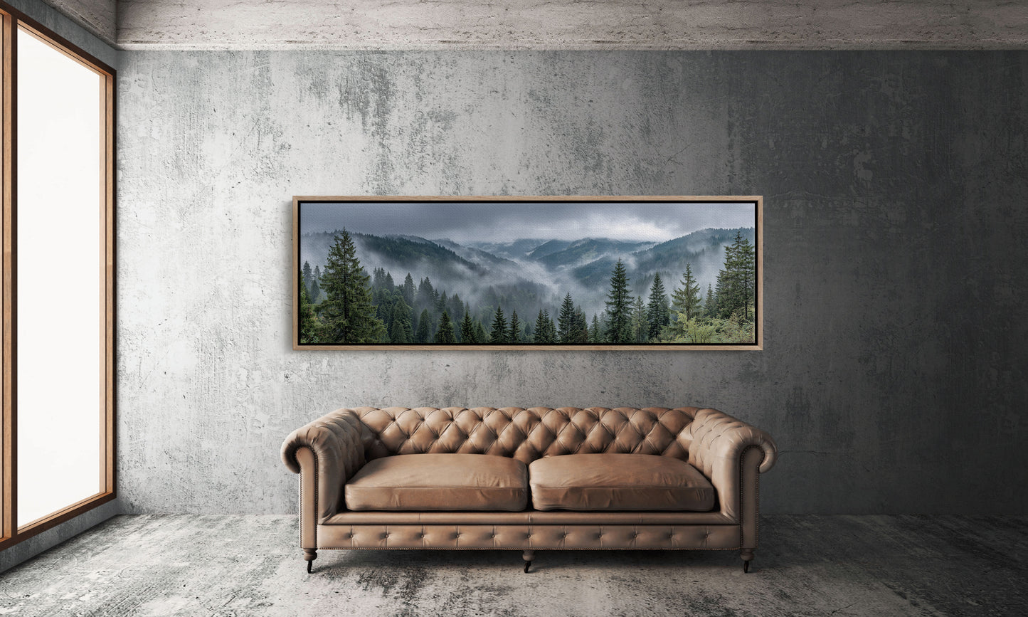 Mist Rolling Through the Evergreen Hills