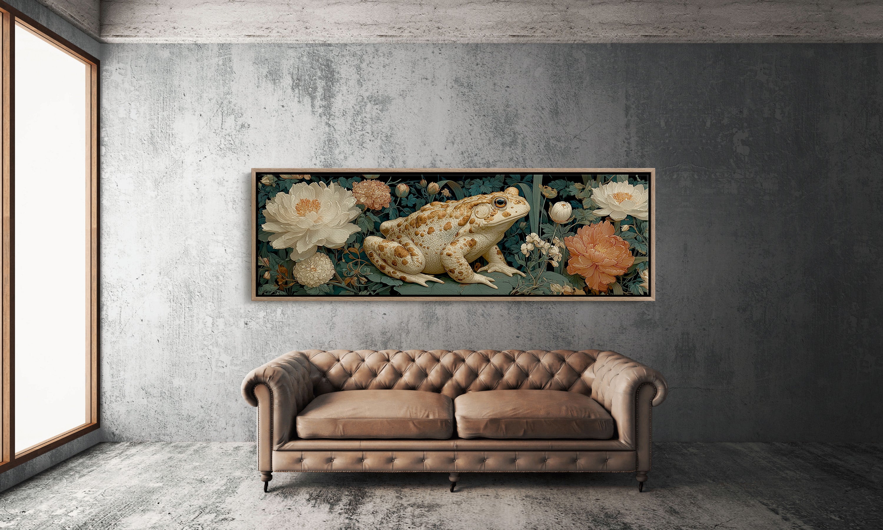 Garden Toad Among Blossoms