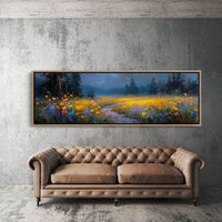 Wildflowers in the Stormlit Meadow