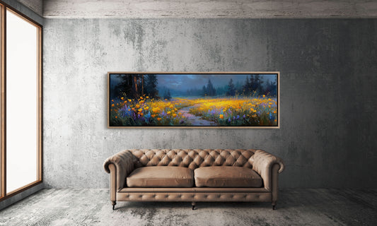 Wildflowers in the Stormlit Meadow