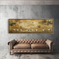 Cranes Crossing the Golden Grove