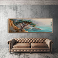 Windswept Tree Above Turquoise Shores