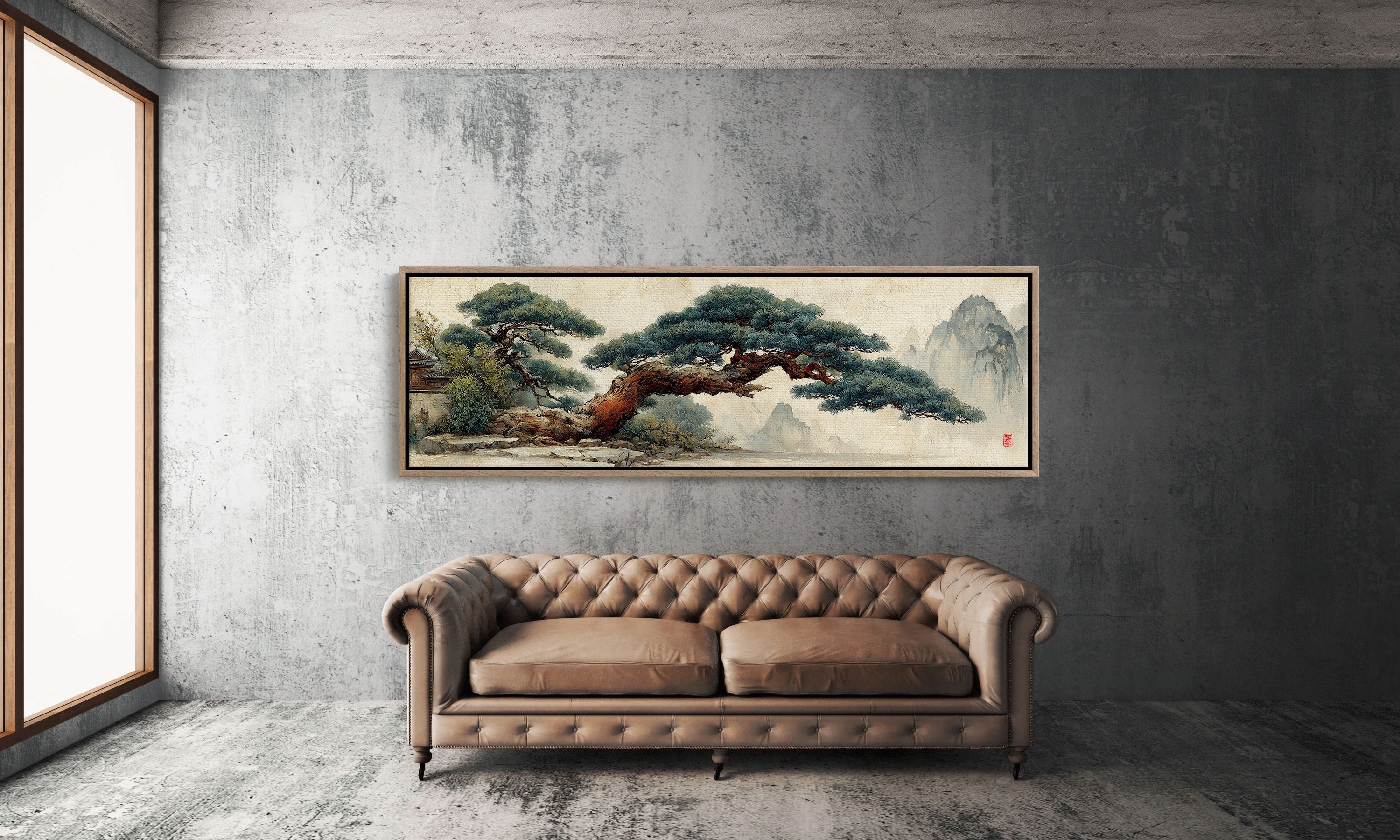 Ancient Pine Over Misty Peaks