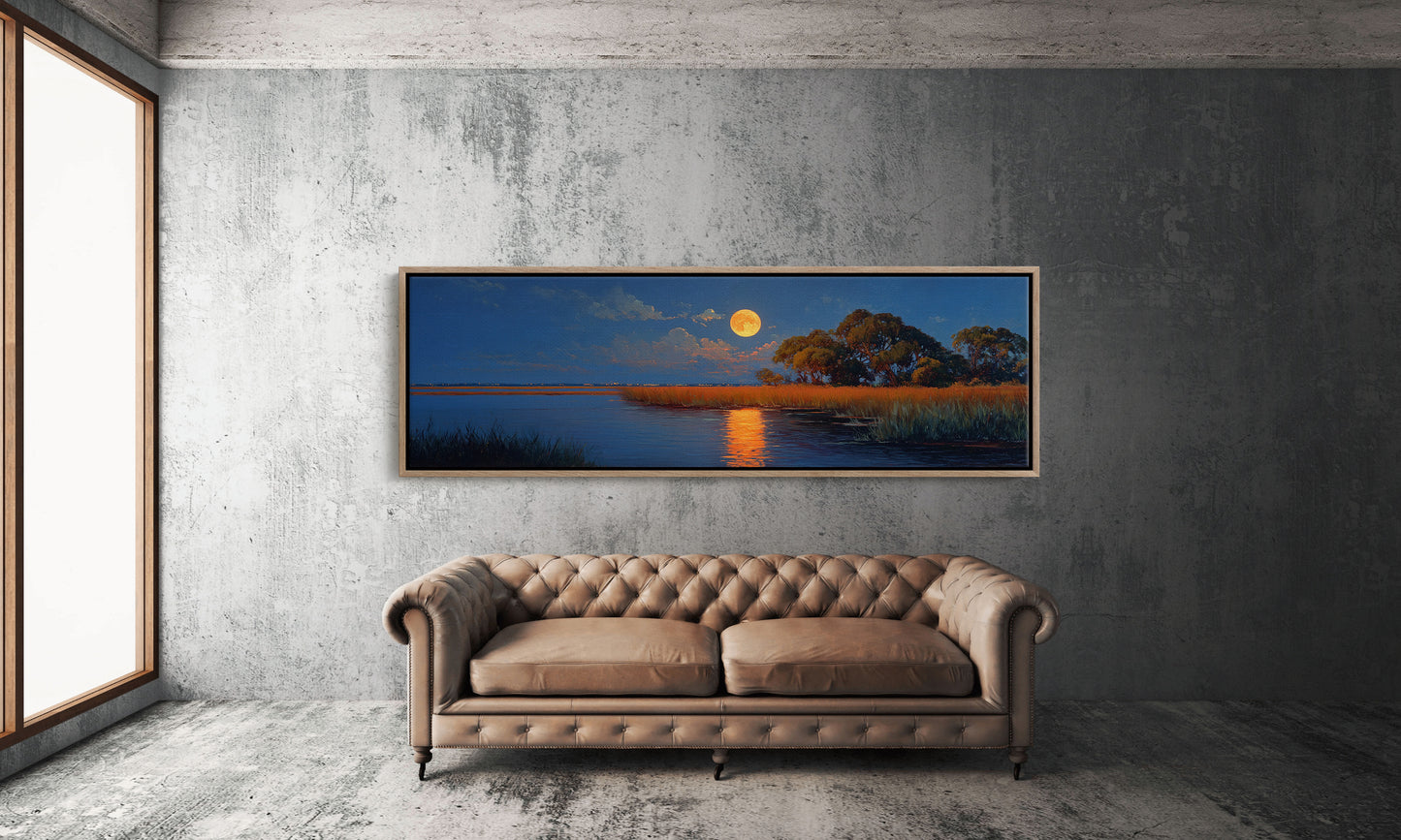 Moonrise Over the Quiet Marsh