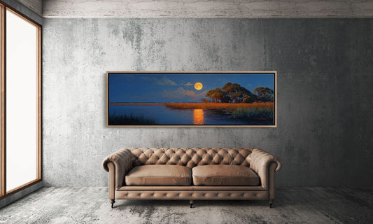 Moonrise Over the Quiet Marsh