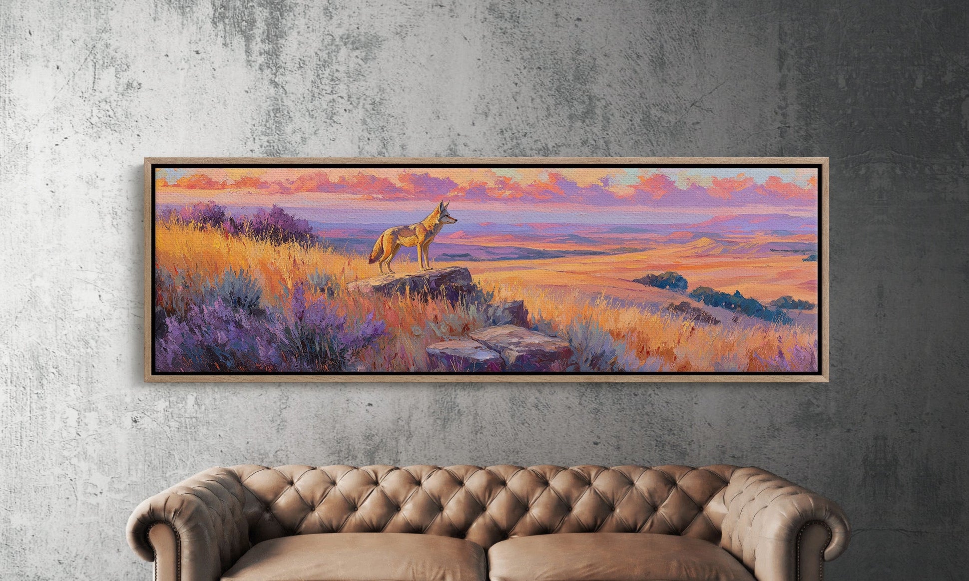 Coyote Standing in Painted Dawn
