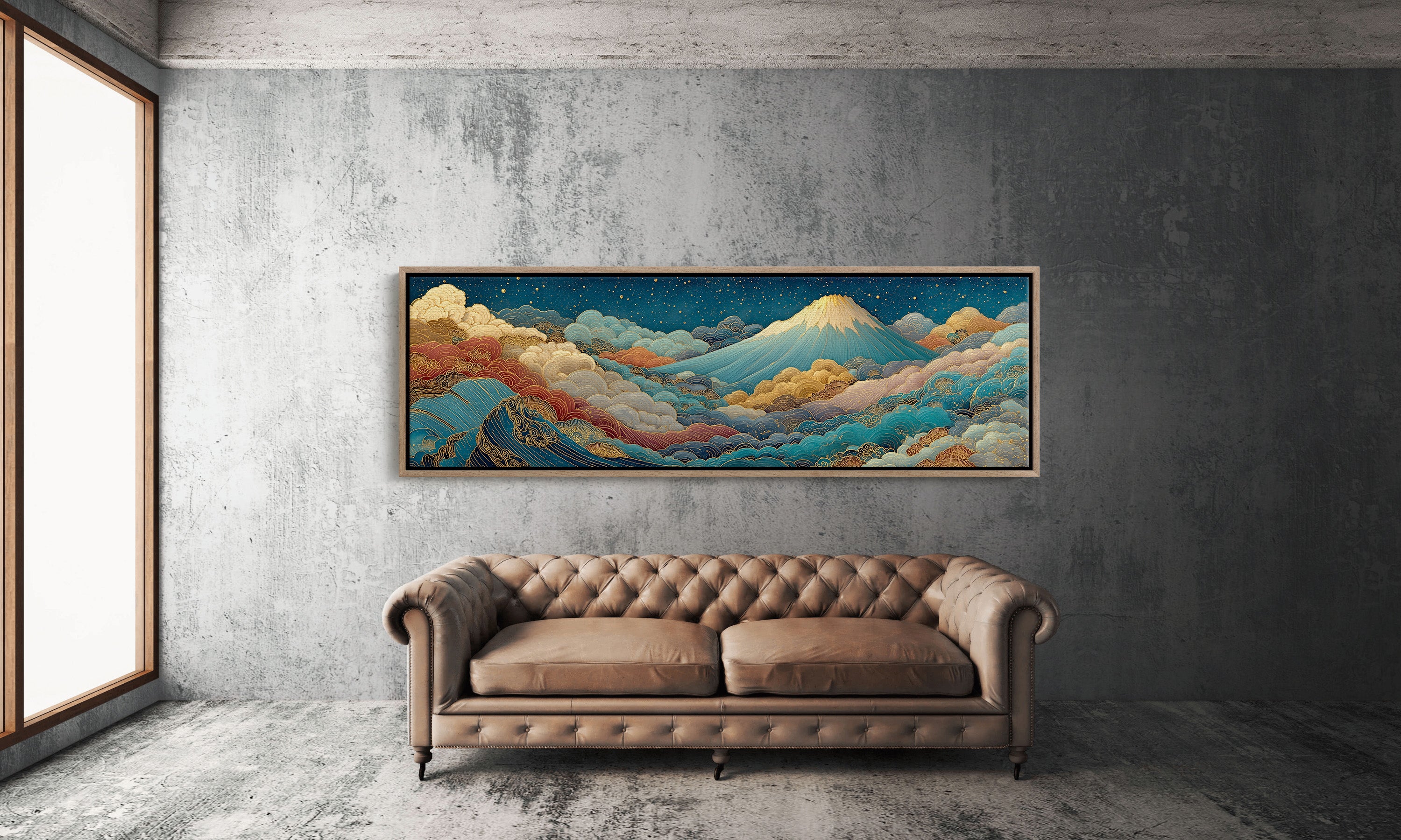 Night Sky Rising Over Gilded Clouds