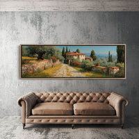 Tuscan Path Through Sunlit Olive Groves