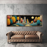 Moonlit Stroll Through the Painted Village