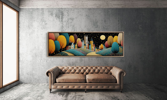 Moonlit Stroll Through the Painted Village