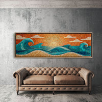 Sunrise Waves in Mosaic Light