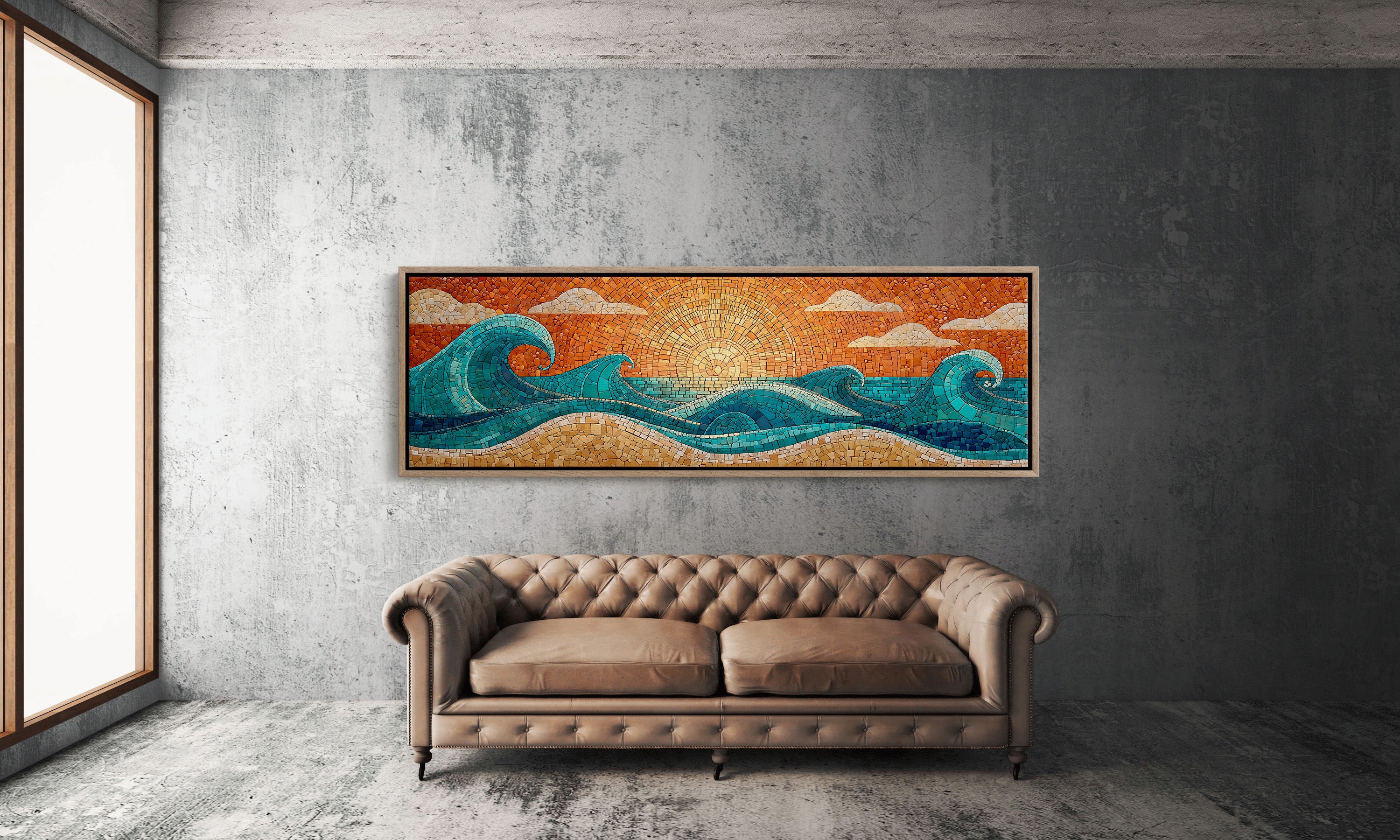 Sunrise Waves in Mosaic Light