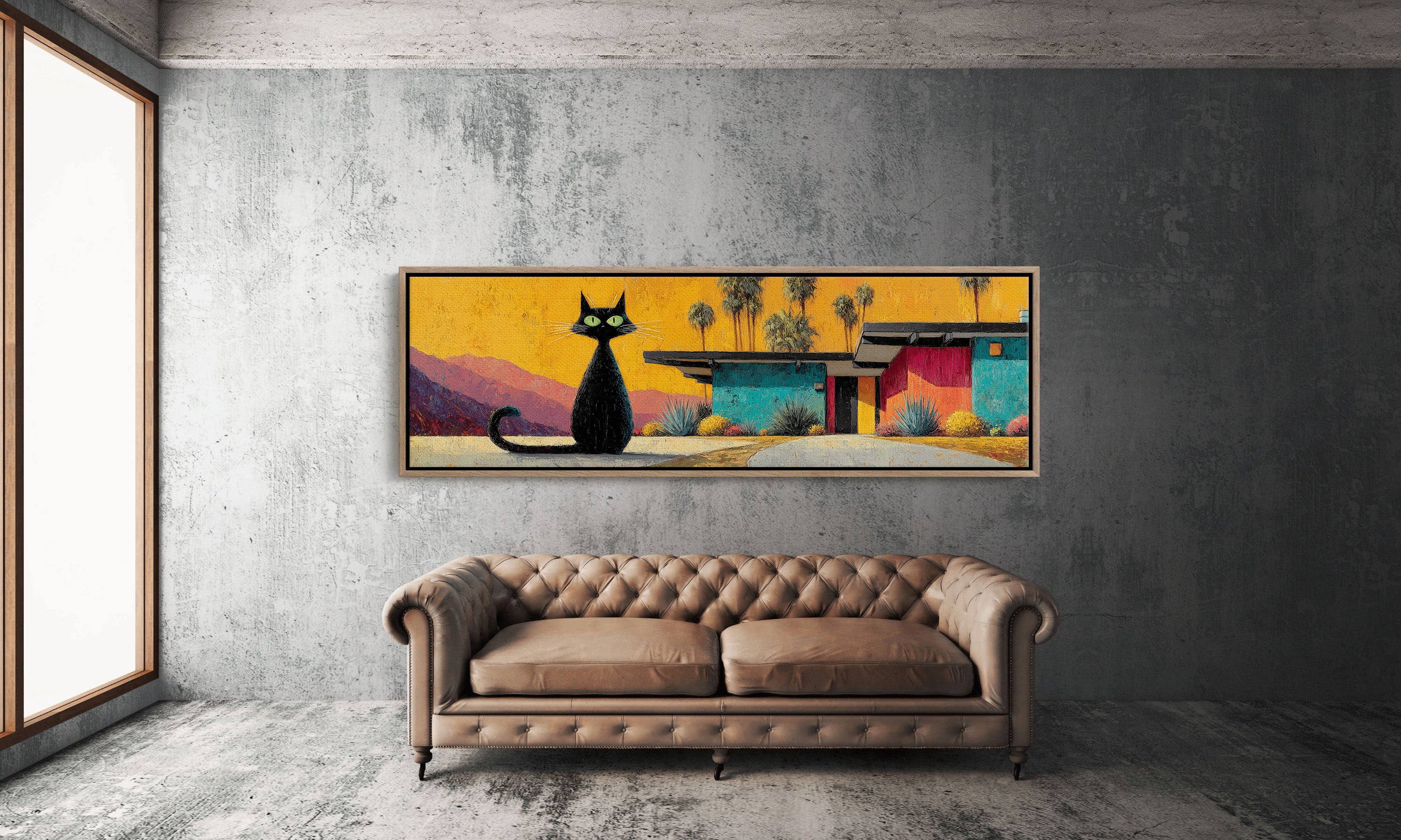 Midcentury Cat at Sunset