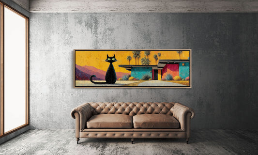 Midcentury Cat at Sunset